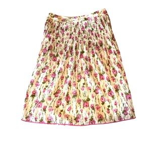 J. Crew Floral Pleated Skirt